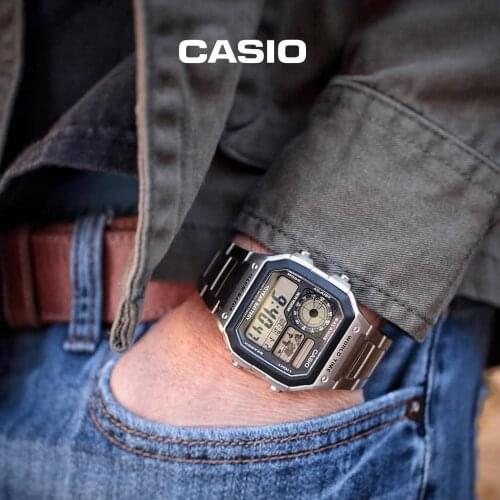 Casio AE-1200WHD-1AVDF 100% original official certified mens sports watches, waterproof watch mens watches mens watches