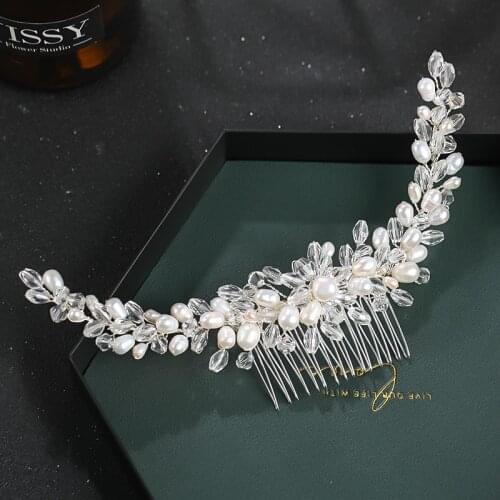 Freshwater Pearls Hair Comb Elegant Hair Accessories For Women Pearl Hair Decoration Wedding Accessories Comb Headband
