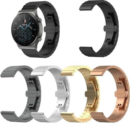 For Huawei Watch GT2 Pro Strap 22mm Stainless Steel Bracelet For Huawei Watch 3/3 Pro/GT 2E/2 46mm Honor Magic Wrist Accessories