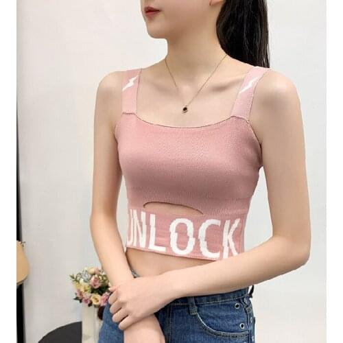 Chic Women Knit Crop Top Sexy Slim Short Sling Strap Tube Tank Top Camisoles