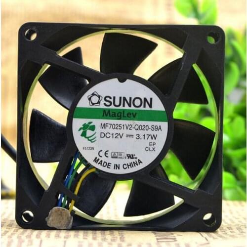 SUNON MF70251V2-Q020-S9A DC 12V 3.17W 7025 70*70*25MM 7cm 4-wire Chassis Cooling Fan