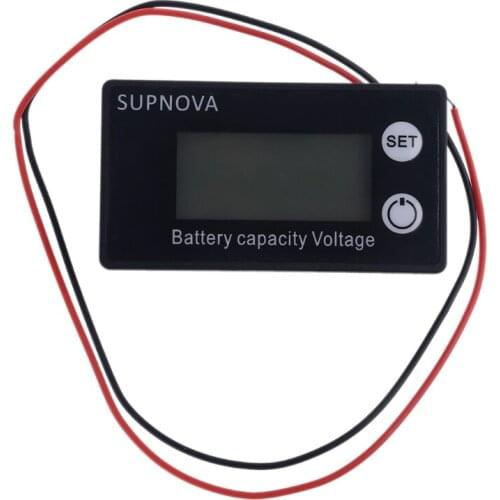 Waterproof Battery Capacity Indicator DC 12V 24V 48V 72V Lead Acid Lithium LiFePO4 Car Motorcycle Voltmeter Panel Gauge
