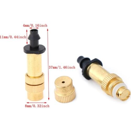 1PCS Irrigation Spray Nozzles 1/4" Copper Atomized Agriculture Greenhouse Garden Watering Sprinkler Mist Brass Water Fog