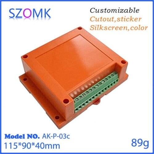 1 pcs, new arrival szomk plastic din rail electronics enclosure box 115*90*40mm hot selling electrical cabinet for PCB enclosure