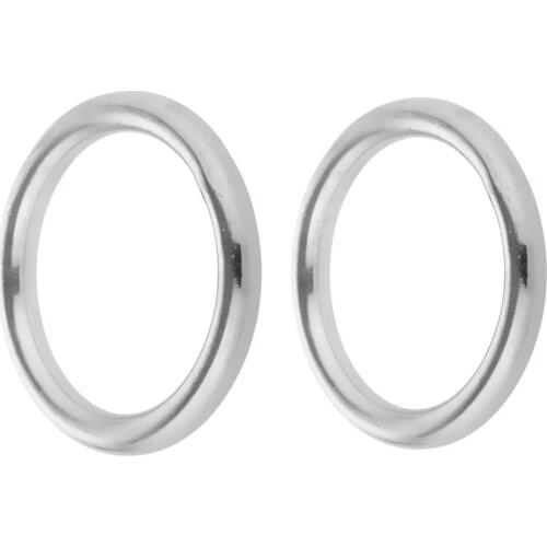 2pcs Multi-Purpose Stainless Steel Webbing Strapping Welded O Rings, Boat Stainless Steel O Ring