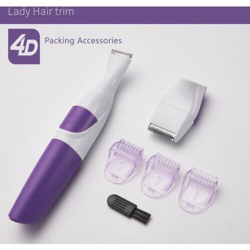 2 In1 Lady Wet And Dry Shaver Epilator Women Electric Body Hair Removal Trimmer Bikini Depilatory Without Battery Portable Tool