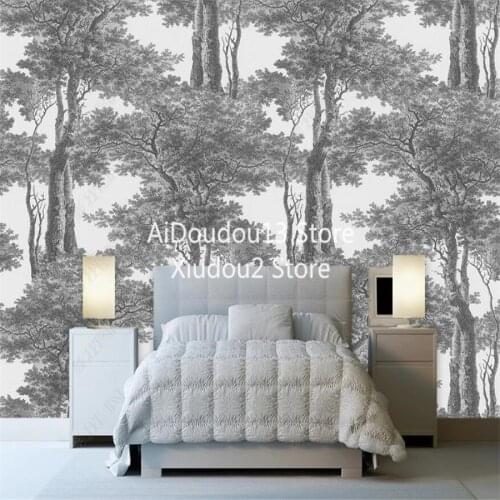 Milofi custom 3D wallpaper mural hand-painted woods living room bedroom background wall high-end decorative wallpaper