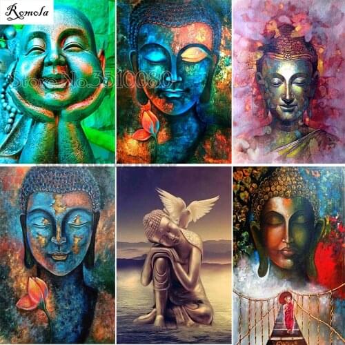 5D DIY diamond painting Buddha Full square/round Embroidery Pattern 3D Cross stitch kits mosaic wall stickers