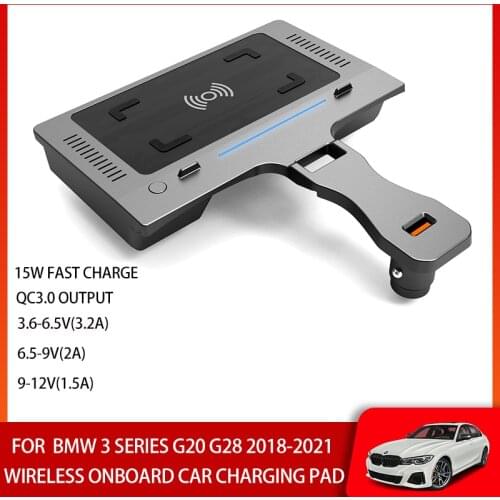 For BMW 3 Series g20 g28 Wireless Onboard Car Charging Pad