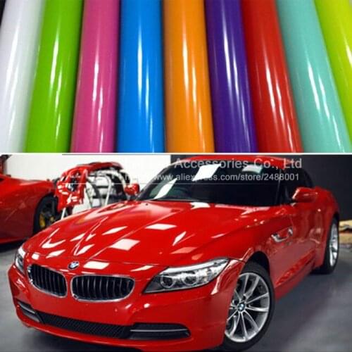 Black Glossy Vinyl Film Piano Boat Trucks Computer Phone Gloss Wrap Adhesive