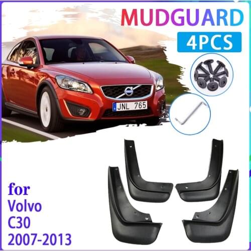 4PCS Car Mud Flaps for Volvo C30 2007~2013 2008 2009 2010 2011 2012 Mudguard Splash Guards Fender Mudflaps Auto Accessories