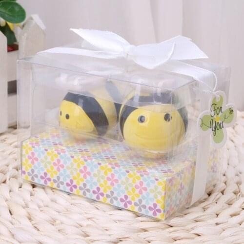 C5AD Ceramic Salt Pepper Shaker Flying Bee Style Seasoning Pot Cooking Tableware
