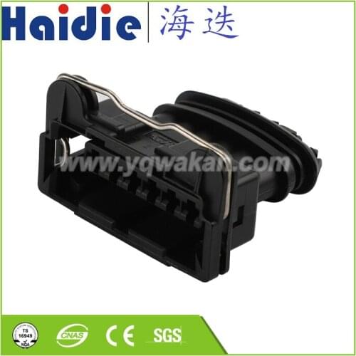 Black 6 pin auto connector 3.5 female electronic plug sealed water proof cable wiring case 282236-2