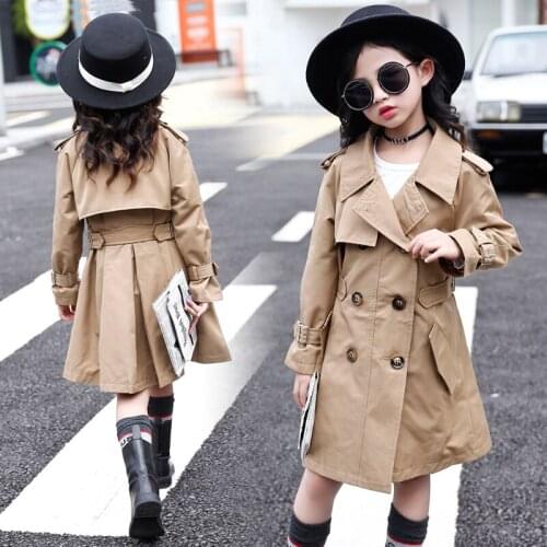 Girls Babys Kids Windbreaker Coat Jacket Outwear 2021 Luxury Design Spring Autumn Overcoat Top Cardigan Party Outdoor Children