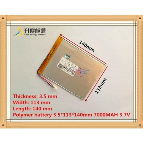 3.7V 35113140 battery dual core,gemei G6T,VI40 dual core,A11 Quad-Core,tablet pc battery 7000MAH SGR241