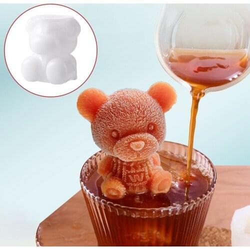 Ice Making Mold Silicone Ice Maker Mold DIY Cream Moulds for Whiskey Milk Tea 3D Ice Cube Tools Homemade Popsicle Molds