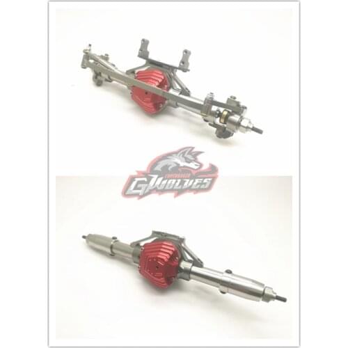 GWOLVES high Quality CNC all Alloy 1:10 Rc Crawler Front And Rear Axle For AXIAL SCX10 90022 90028 90021 RC4WD rc parts