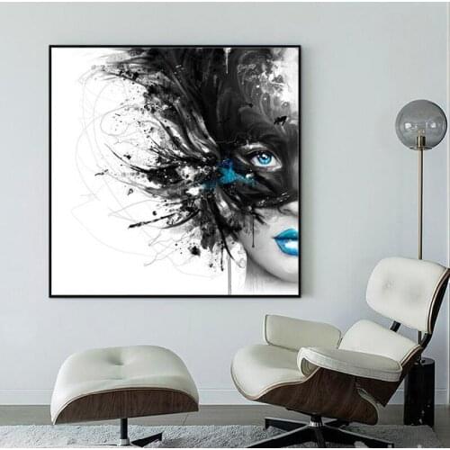 Oil painting hand-painted living room decoration painting sofa background American triple Jane European painting XD1-315