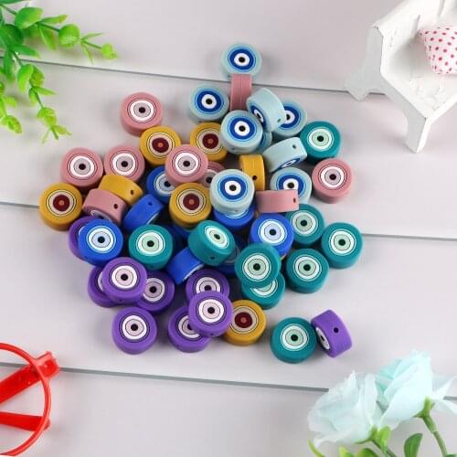 Kovict 50/100/200 Mini Angel Eyes Silicone Beads Baby Dummy Cartoon Pacifier Toy Accessories