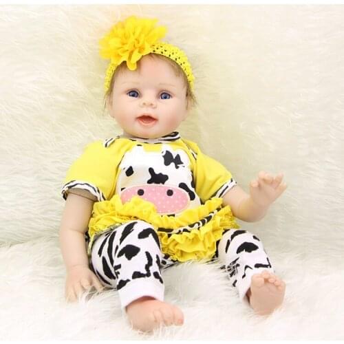 Boneca reborn menina original soft silicone reborn baby dolls toys for children gift 22inch 55cm bebe realista reborn