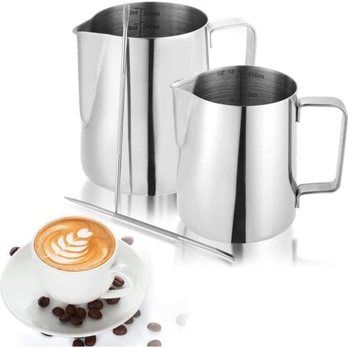 Stainless Steel Milk Frothing Jug Espresso Coffee Pitcher With Scale Barista Craft Pull Flower Cup Latte Milk Frothing Pitcher