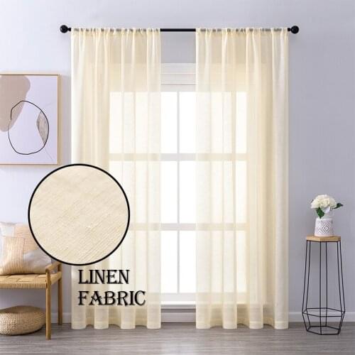 XUNTUO Modren Curtain Window Tulle For Living Room Bedroom Kitchen Japanese style Finished Window treatment Decorations Panel