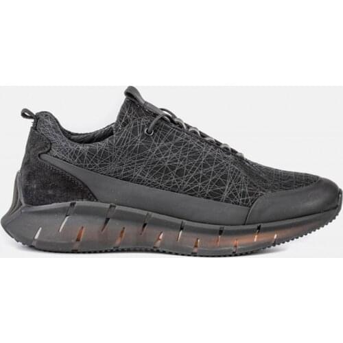 Mens Rubber Sole Lace-Up Genuine Leather Sneakers MRC12548