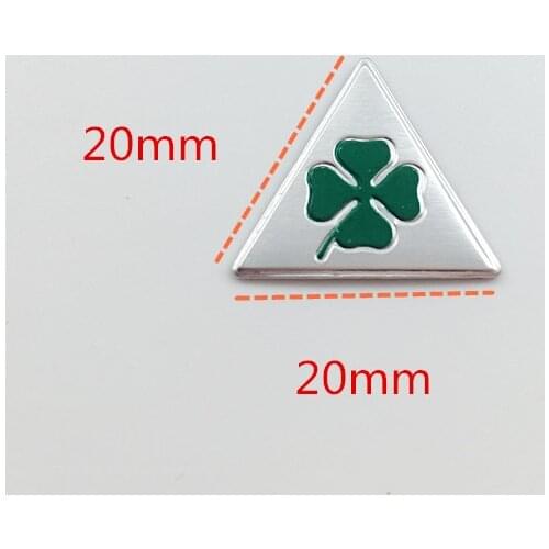 20pcs 2.0cm 20mm Alfa Romeo for Giulietta Spider GT quatrefoil green delta sticker Car Logo emblem Badge decal
