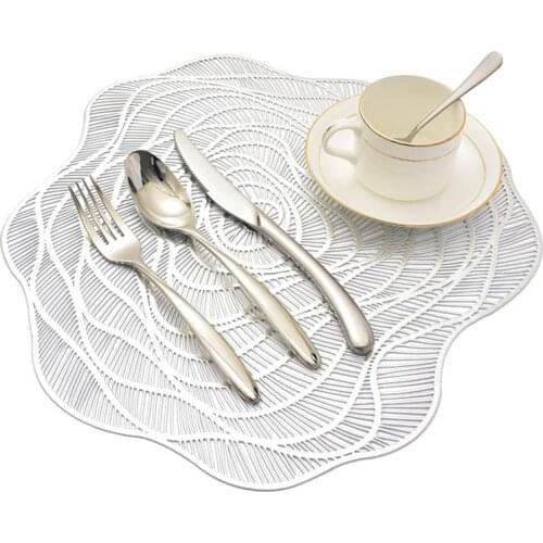 Table Mat Rose Design Non-slip Hollow Pot Holder Pad Kitchen Dining Mats Steak Pad Anti-scalding Insulation Pads Home Decor