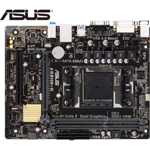 Original motherboard for ASUS A68HM-K DDR3 Socket FM2/FM2+ USB2.0 Desktop motherborad