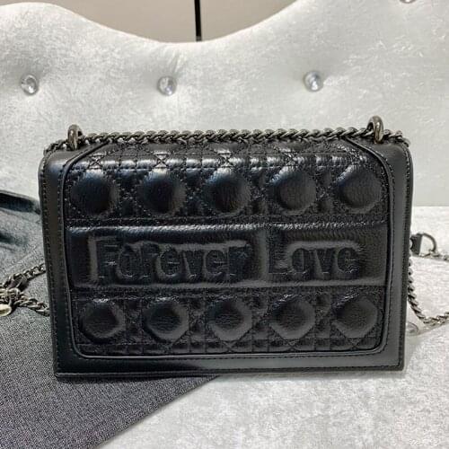 Cowhide Luxury Designer Handbag Women Small Bag 2021 New Fashion Chain Bag Genuine Leather Messenger Bag Shoulder Bag Female