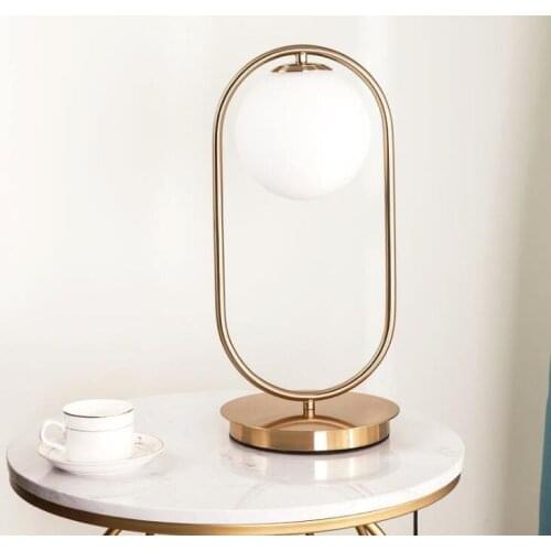 Glass Gold Table Lamp Creative Office Table Lamp Nordic Modern Minimalist Post-modern table lamp Home Bedroom Study Room