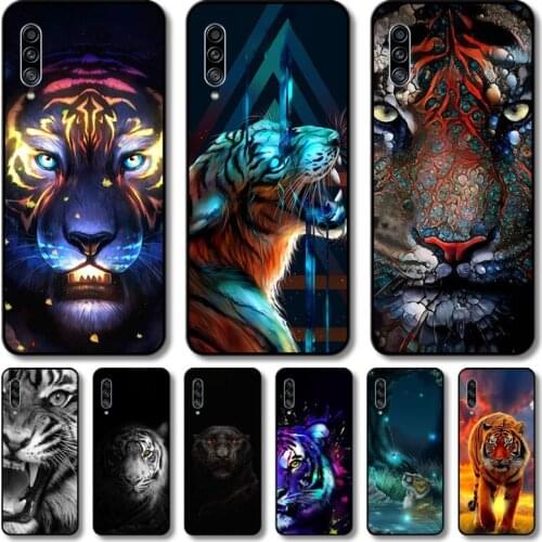 Tiger Phone Case For Samsung Galaxy A 12 51 52 21 71 70 42 32 10 80 90 E 5G S Black Shell Art Cell Cover