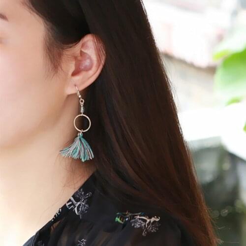 Bohemia Long Tassel Earrings For Women Vintage Statement Boho Colorful Fringe Earrings Pendientes Jewelry Brincos Wholesale