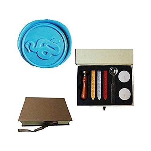 Vintage Snake Custom Picture Logo Wedding Invitation Wax Seal Sealing Stamp Sticks Spoon Gift Box Set Kit