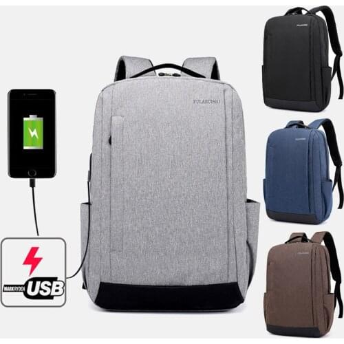 15 15.6 Inch with USB Interface Waterproof Nylon Notebook Laptop Backpack Bags Case for Men Women Student