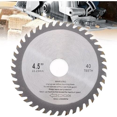 1Pc Alloy Mill Chain Wheel Circular Saw Blade 40 Teeth 4.5 Inch 115mm For Angle Grinder Wood Carving Cutting Disc Power Tools