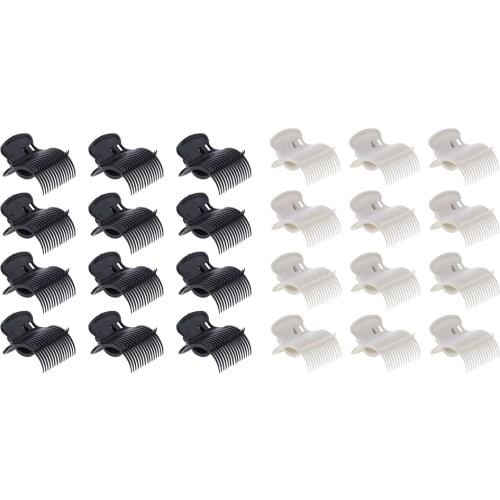 12pcs Plastic Hot Hold Roller Super Clips Fit for Home/Barber Slaon Styling Universal Plastic Clips for Heated Rollers