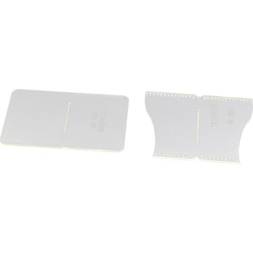 2 Pieces/Set Handmade Acrylic Card Bag Stencil Leather Pattern Template