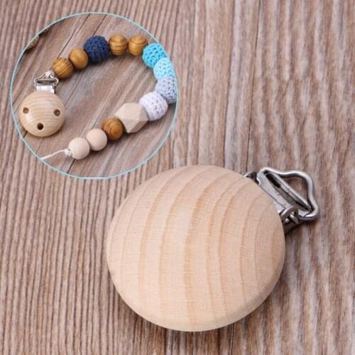 20pcs/lot Wooden Pacifier Clip Diy Dummy Clip Chains Baby Teether Soother Clasp R7RB