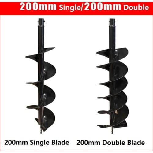 200mm*800mm Earth Auger Drill Bit For Petrol Planting Post Hole Digger Power Tool Accessories 20cm Width