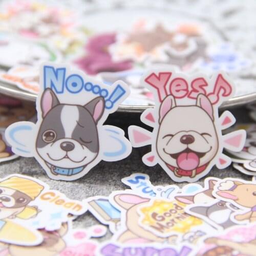 40pcs Waterproof Cartoon Puppy DIY Scrapbooking Dog Planner Bullet Journal Sticker for Kids Children Water Bottle Laptop Decals