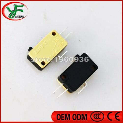 50 PCS ZIPPY Microswitch for Push Button 3 terminals yellow micro switch for button/Arcade Game Parts/cabinet accessories