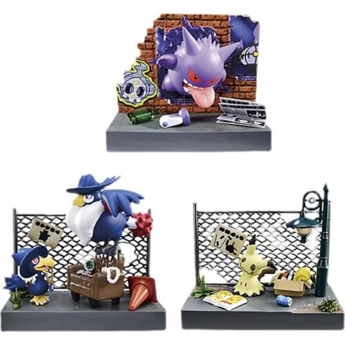 RE-MENT Pokemon CANDY TOY Umbreon Pikachu Gengar Mimikyu Full Set of 6 Kinds Action Figure Model Toys Birthday Gifts