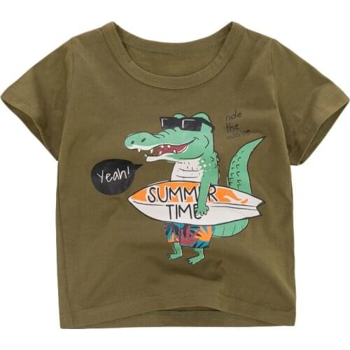 Bambino 2021New Year Tees of Children 2-7 Years Cartoon Cotton T shirt for Kids Boys Tops Clothing Baby Clothes Child Costume