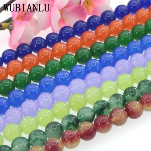 WUBIANLU 4-14mm Jaspers Crystal Amazonite 16 Colors Round Natural Stone Beads For Jewelry Making DIY Necklace Bracelet