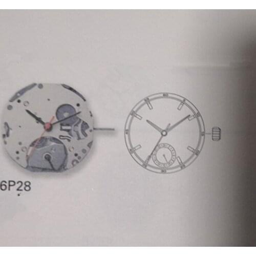 Watch accessories Japan MIYOTA 6P28 movement quartz movement 3 needles half 6 seconds without battery