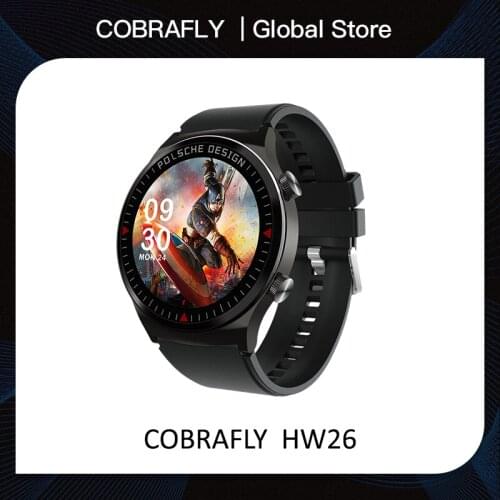 COBRAFLY HW26 1.35inch HD Round Screen Long Standby BT Call Magnetic charging Fitness Tracker Watches Heart Rate Monitor