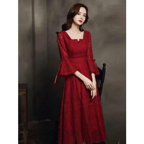 فساتين السهرة Burgundy Prom Dresses Formal Evening Party Gowns Vestido De Festa Robe De Soiree платье вечернее платье платье