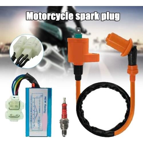 AC/6pin Igniter Ignition Coil A7TC Sparks Plug Kit for GY6/ATV/50cc/125cc/150cc Motorcycle M8617